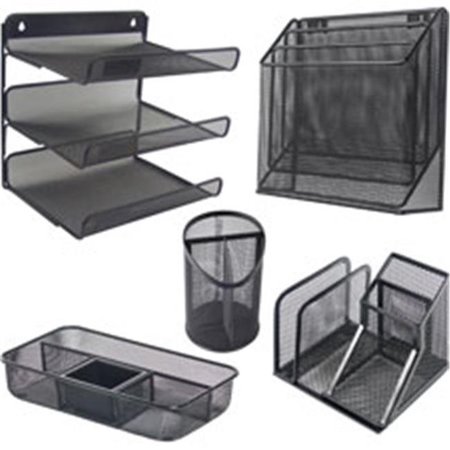 Alfred Music 6.1 x 4.1 in. Mesh Desktop Organizer - Black SW521723